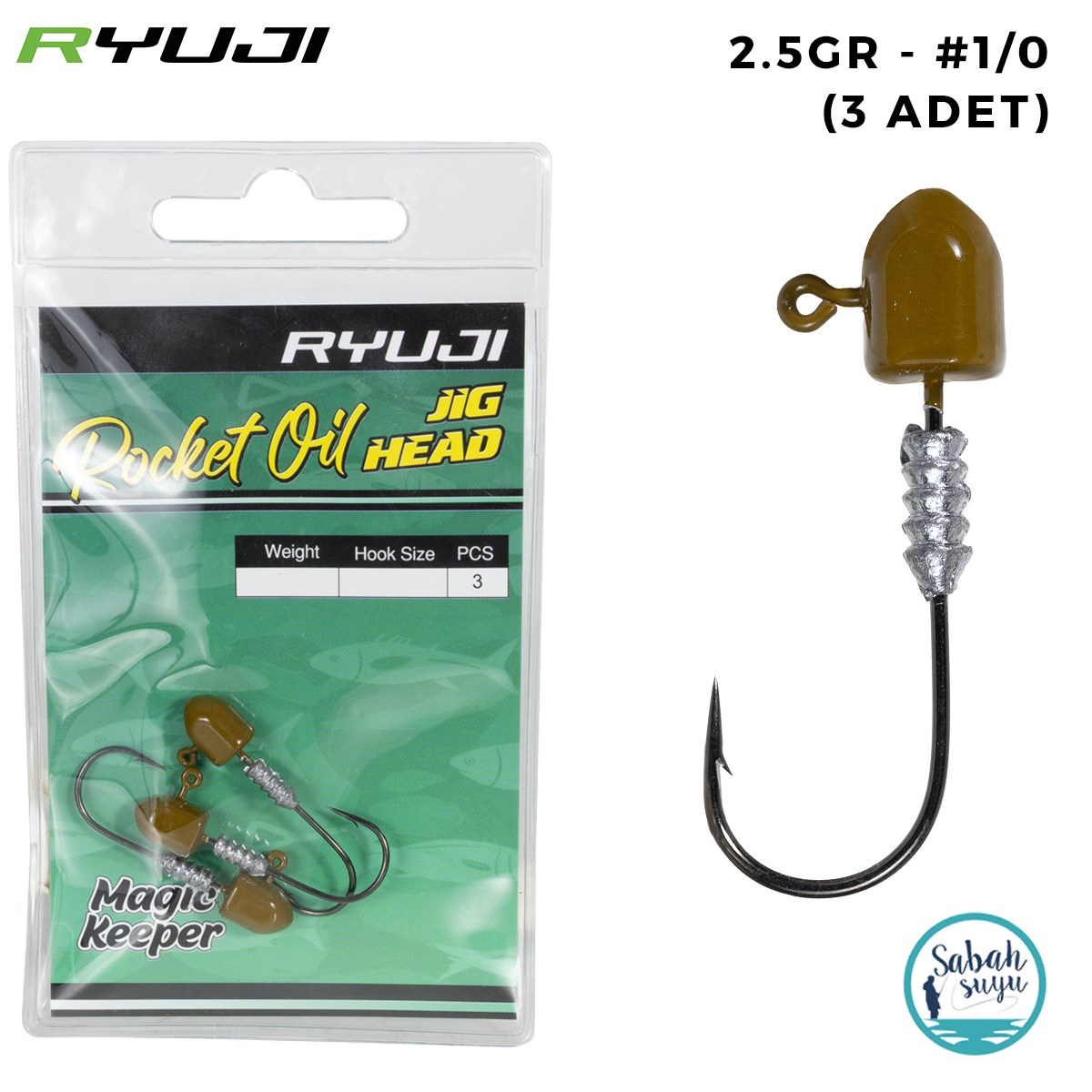 Ryuji Rocket Oil Jighead 2.5gr #1/0 (3 Adet)
