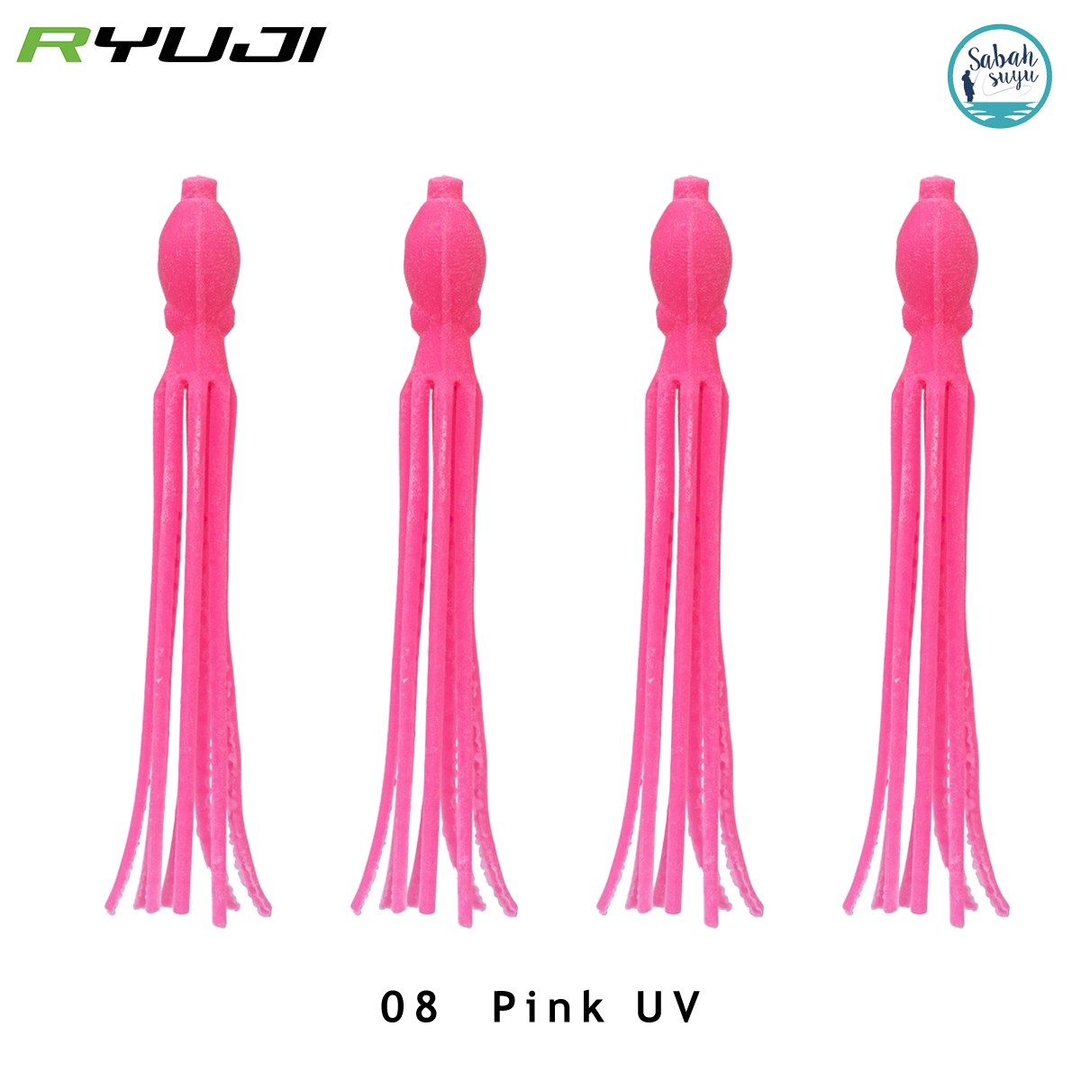 Ryuji Silikon Ahtapot 11.5cm (4 Adet) #8  Pink UV