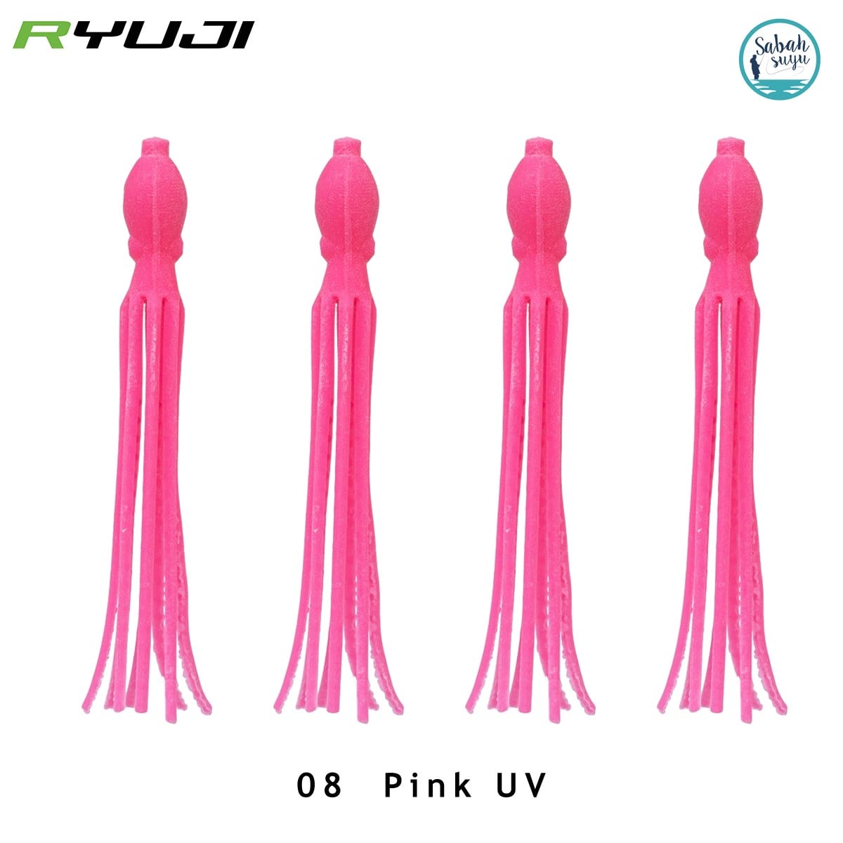 Ryuji Silikon Ahtapot 11.5cm (4 Adet) #8  Pink UV