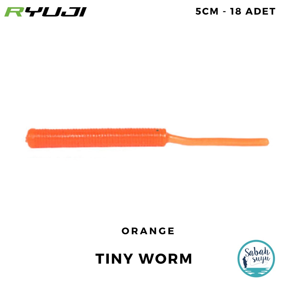 Ryuji Tiny Worm 5cm LRF Kokulu Silikon Yem Orange (18 Adet)