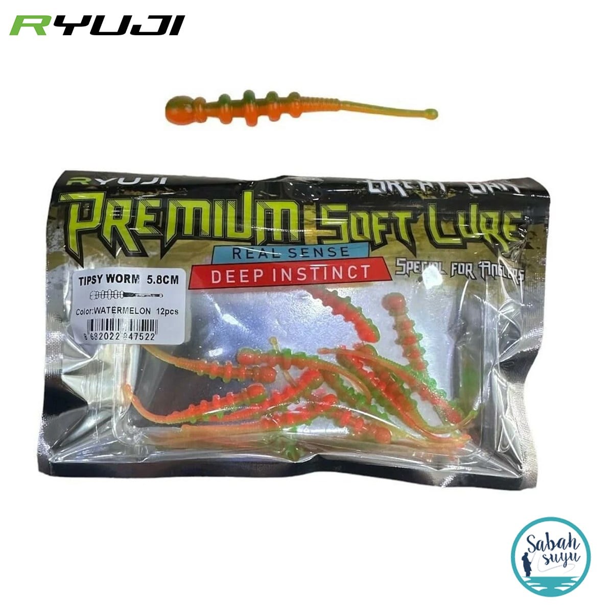 Ryuji Tipsy Worm 5.8cm Silikon LRF Kurt Watermelon