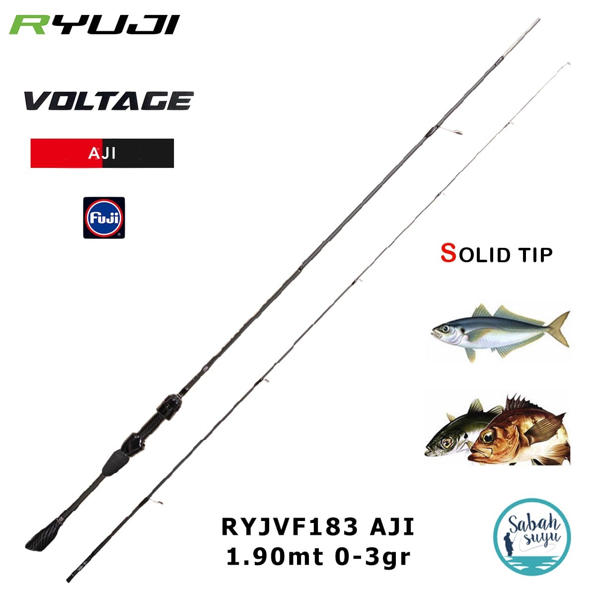 Ryuji Voltage Fuji 1.83mt 0-3gr Aji Solid (2P) LRF Kamış