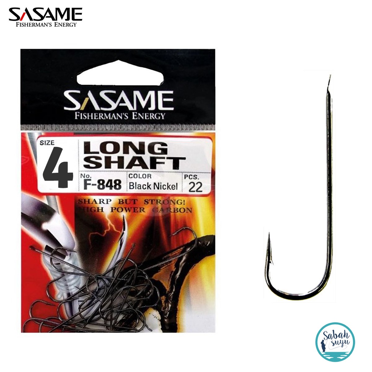 Sasame F-848 Long Shaft İğne #4 (22Ad) Siyah