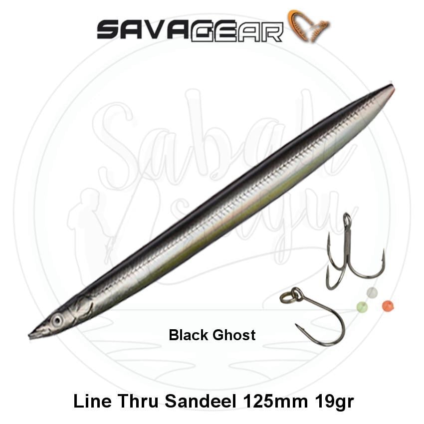Savage Gear 3D Line Thru Sandeel 125mm 19g 04 Black Ghost