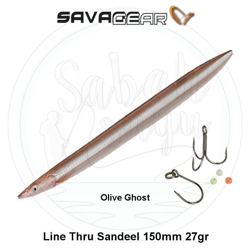 Savage Gear 3D Line Thru Sandeel 150mm 27g 03 Olive Ghost