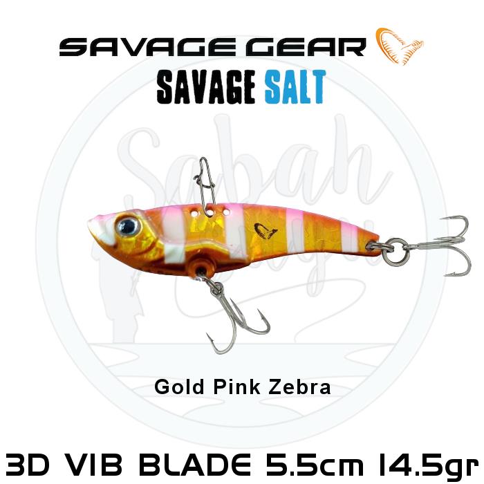 Savage Gear 3D Minnow VIB Blade 5.5cm 14.5gr Gold Pink Zebra Glow