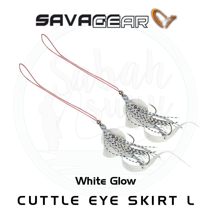 Savage Gear Cuttle Eye İğneli Yedek Kuyruk White Glow L Boy