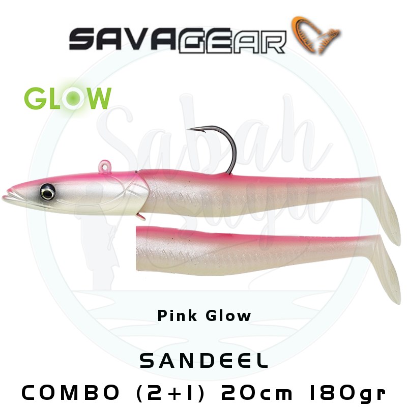 Savage Gear Sandeel 20cm 180gr. Combo (2+1) Pink Glow