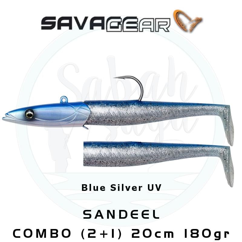 Savage Gear Sandeel 20cm 180gr. Combo (2+1) Blue Silver UV
