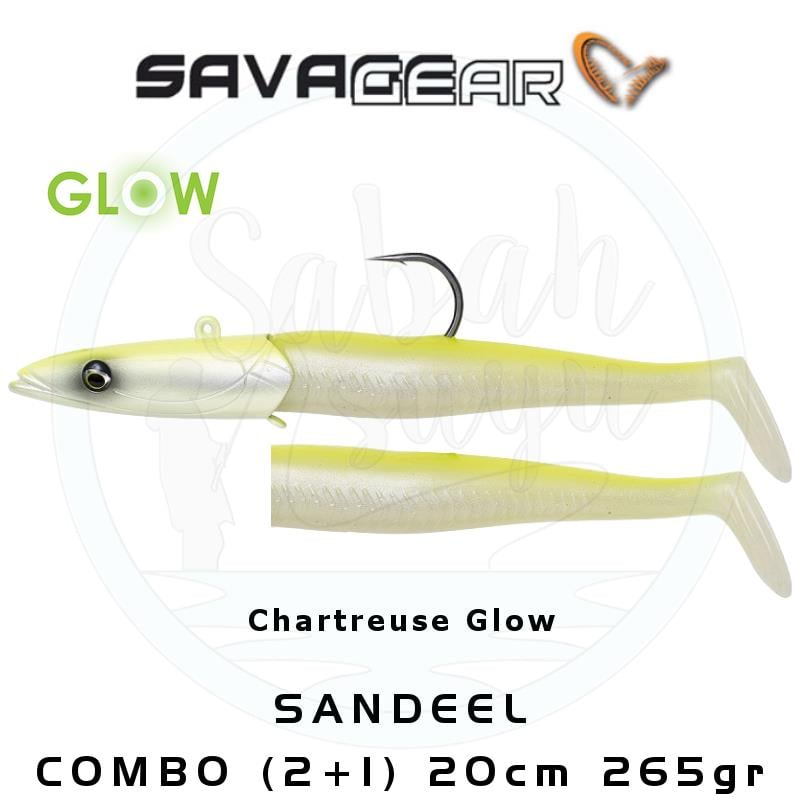 Savage Gear Sandeel 20cm 265gr. Combo (2+1) Chartreuse Glow