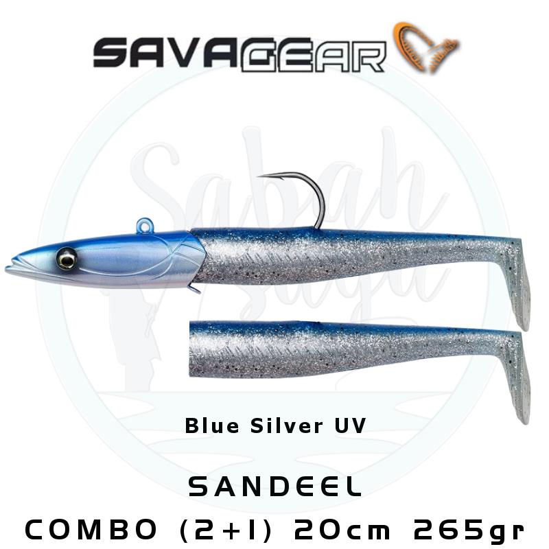 Savage Gear Sandeel 20cm 265gr. Combo (2+1) Blue Silver UV