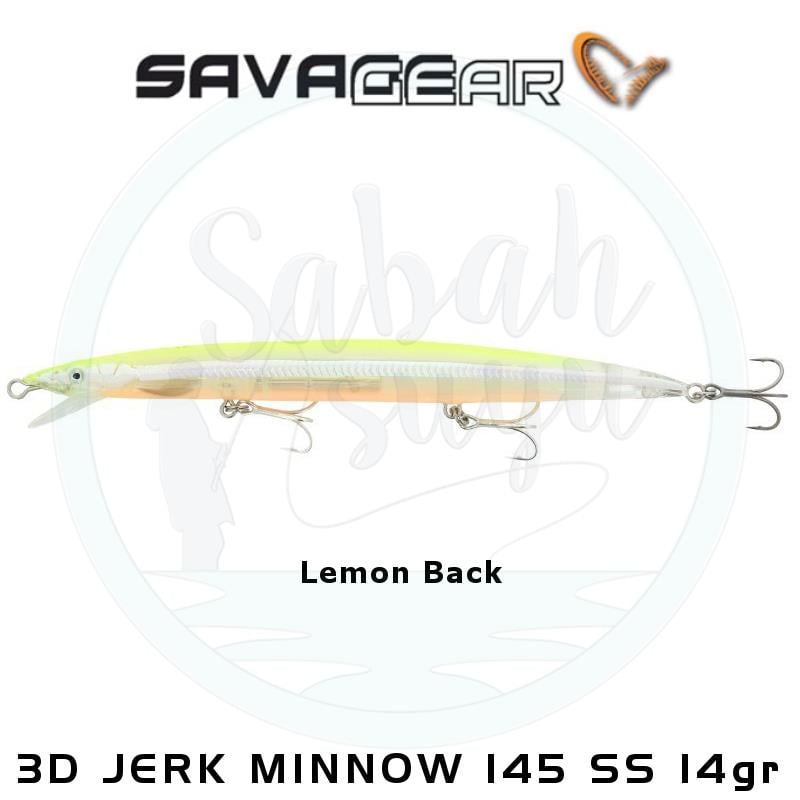Savage Gear Sandeel 3D Jerk Minnow 145mm 14gr SS Lemon Back