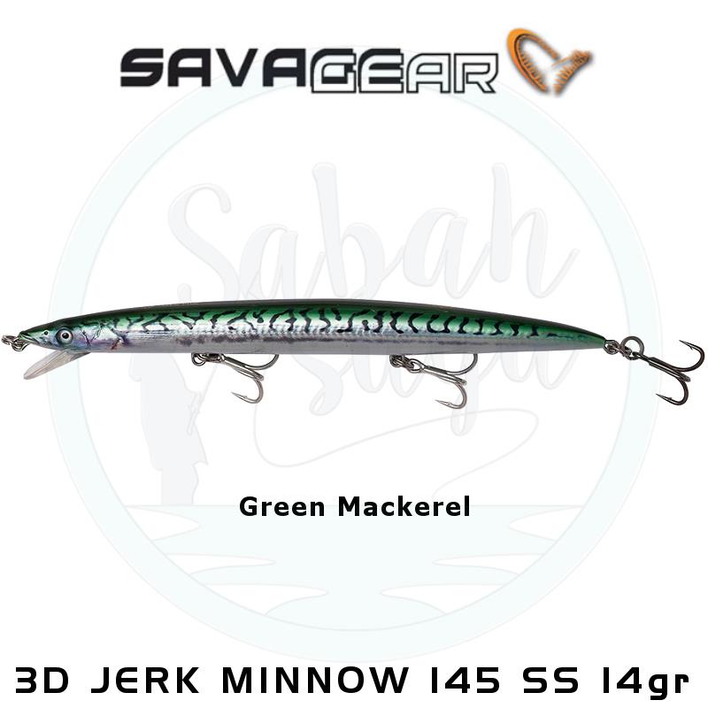 Savage Gear Sandeel 3D Jerk Minnow 145mm 14gr SS Green Mackerel PHP