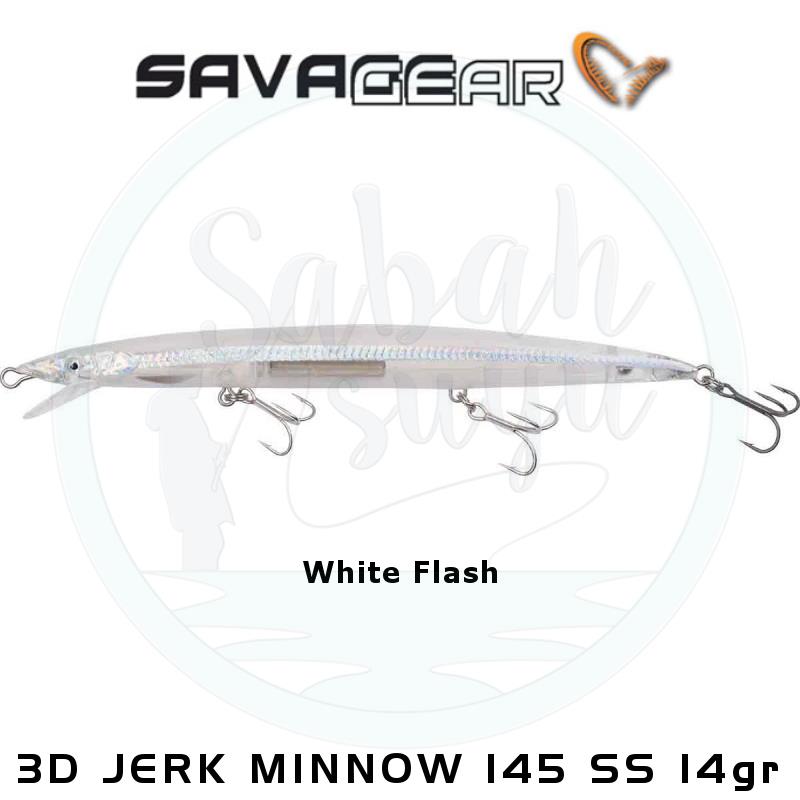 Savage Gear Sandeel 3D Jerk Minnow 145mm 14gr SS White Flash