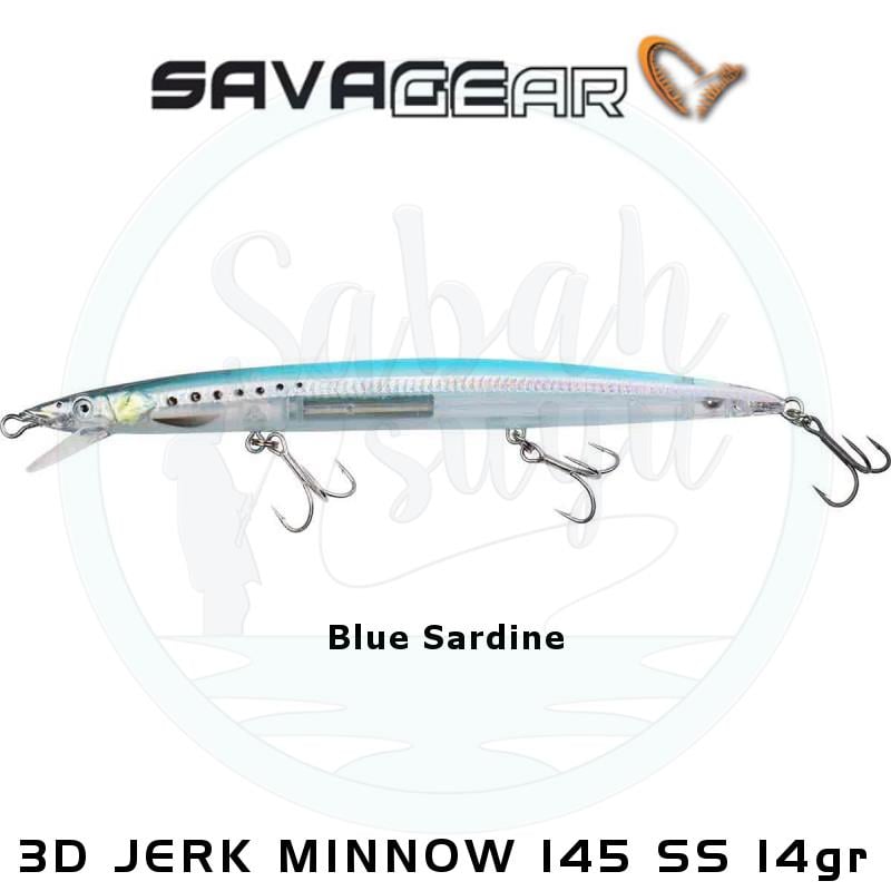 Savage Gear Sandeel 3D Jerk Minnow 145mm 14gr SS Blue Sardine