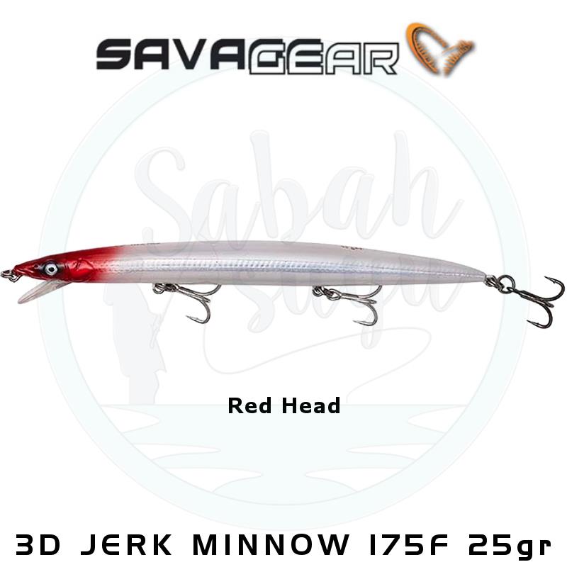 Savage Gear Sandeel 3D Jerk Minnow 175mm 25gr Floating Red Head
