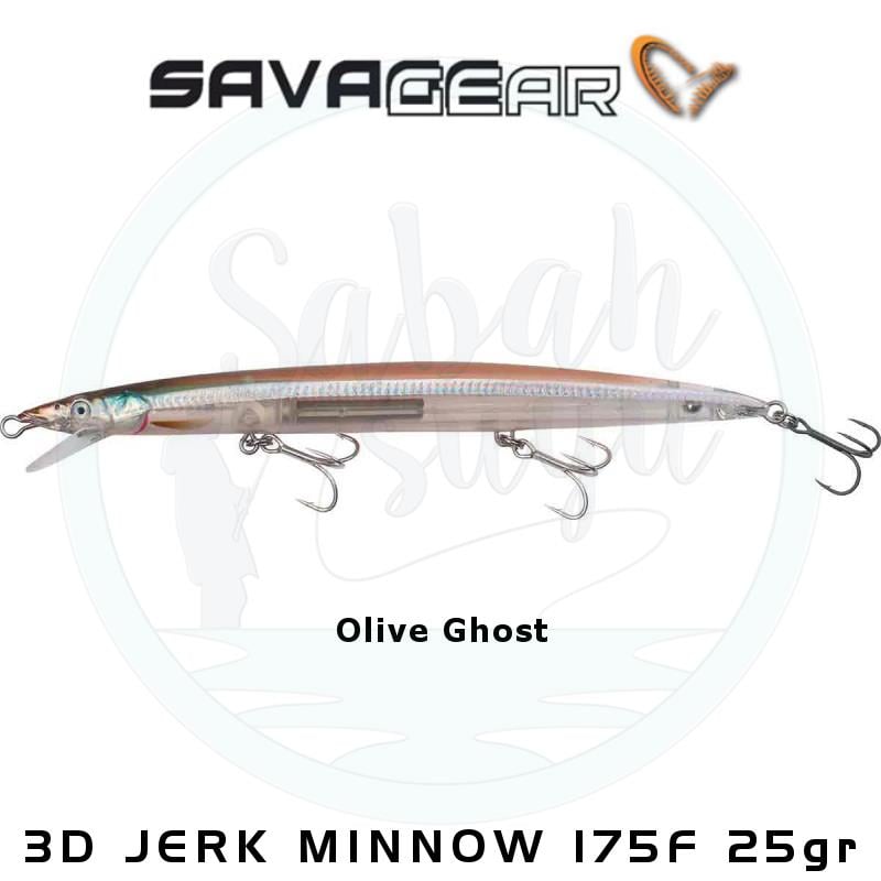 Savage Gear Sandeel 3D Jerk Minnow 175mm 25gr Floating Olive Ghost