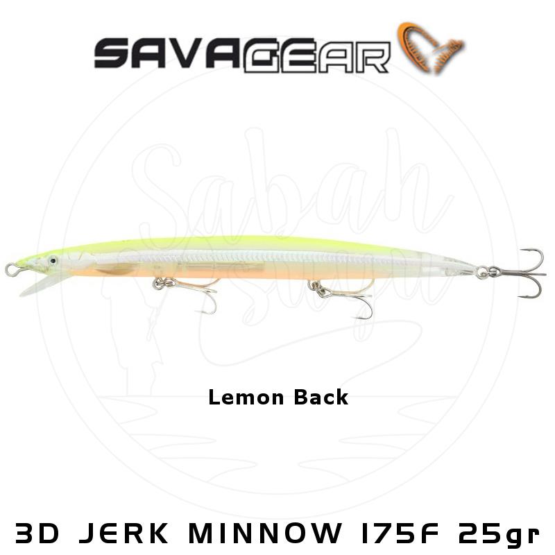 Savage Gear Sandeel 3D Jerk Minnow 175mm 25gr Floating Lemon Back