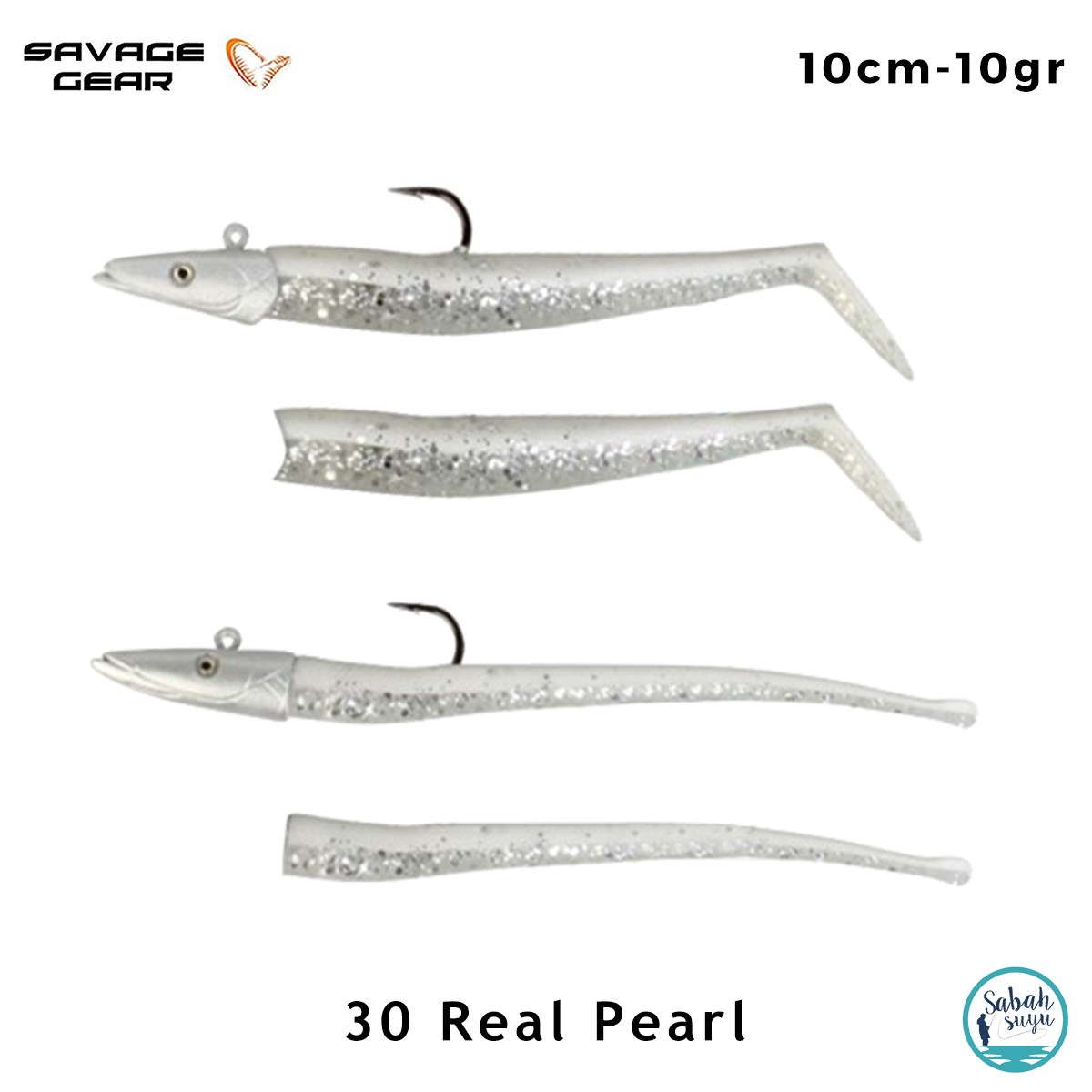 Savage Gear Sandeel - Slug 10cm 10gr. Combo (4+2) Real Pearl