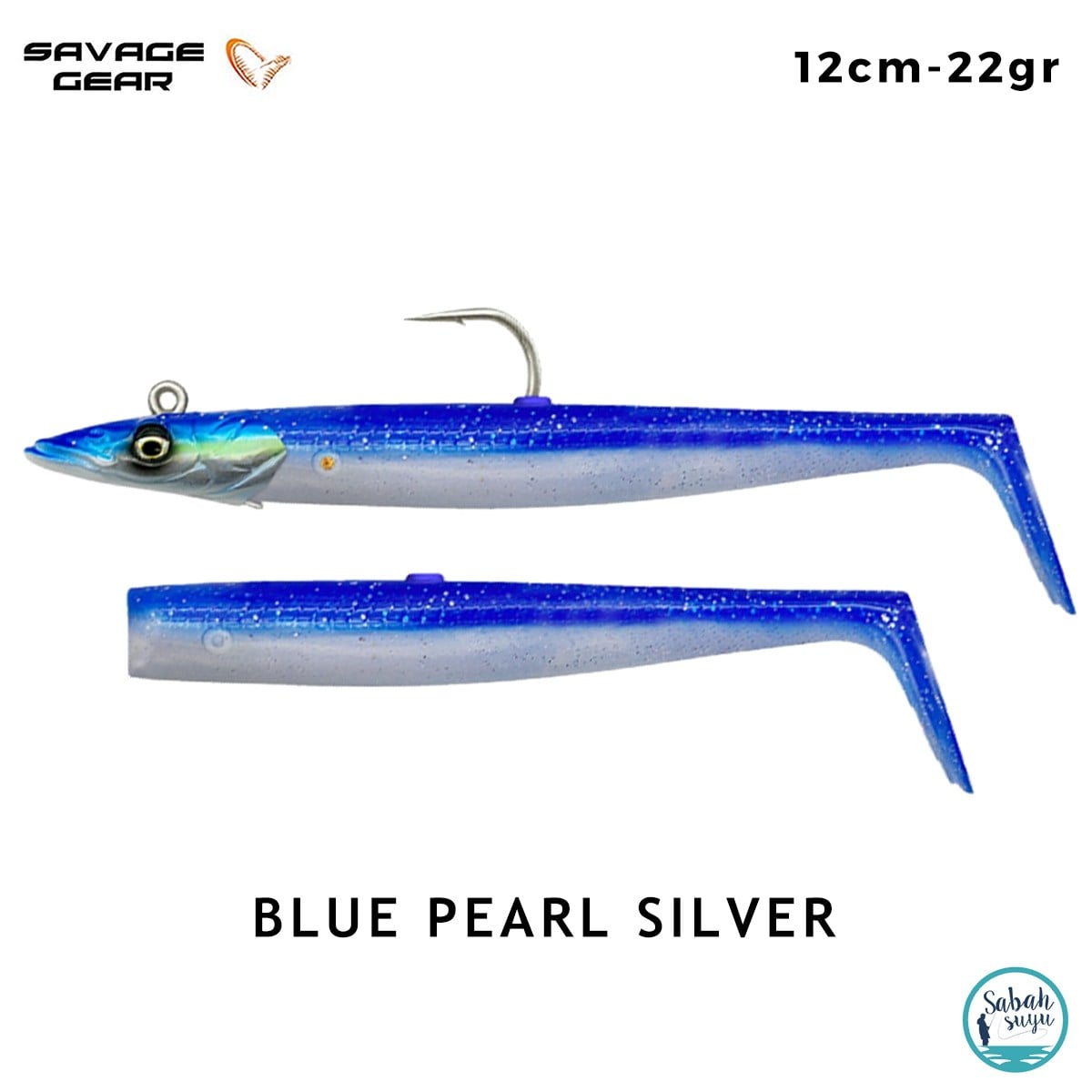 Savage Gear Sandeel V2 12 cm 22gr Combo (2+1) Blue Pearl Silver