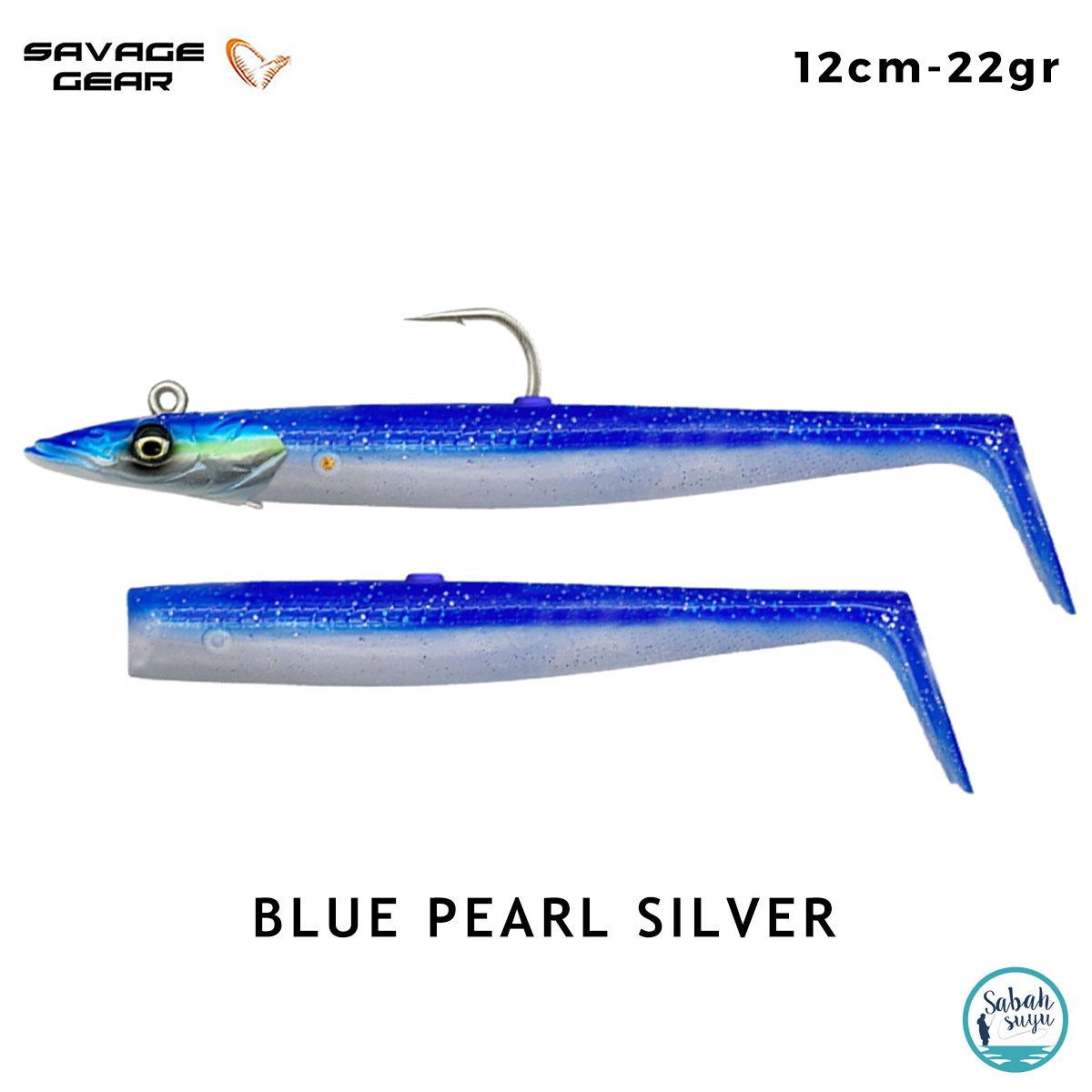 Savage Gear Sandeel V2 12 cm 22gr Combo (2+1) Blue Pearl Silver