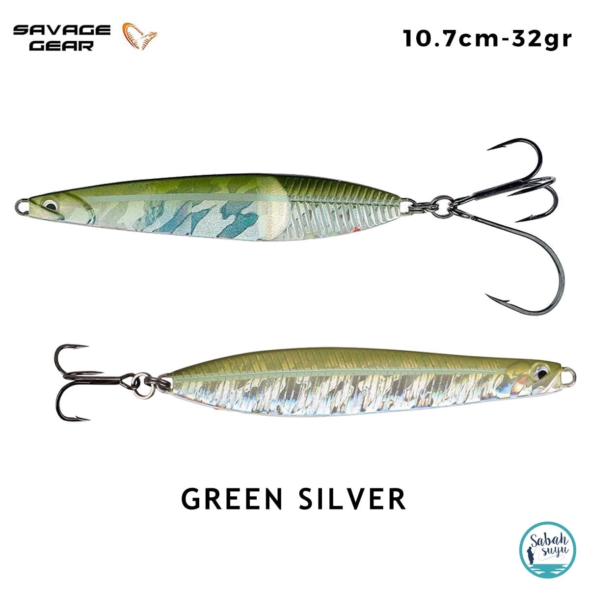 Savage Gear Seeker ISP 107mm 32gr Kaşık Yem Green Silver