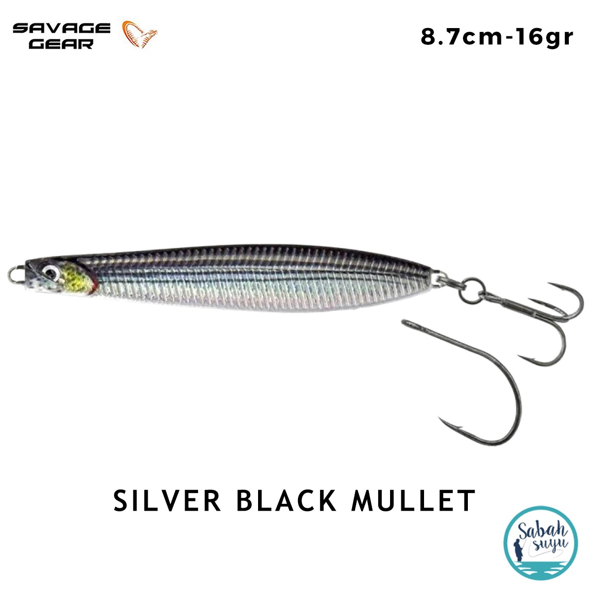 Savage Gear Seeker ISP 87mm 16gr Kaşık Yem Silver Black Mullet