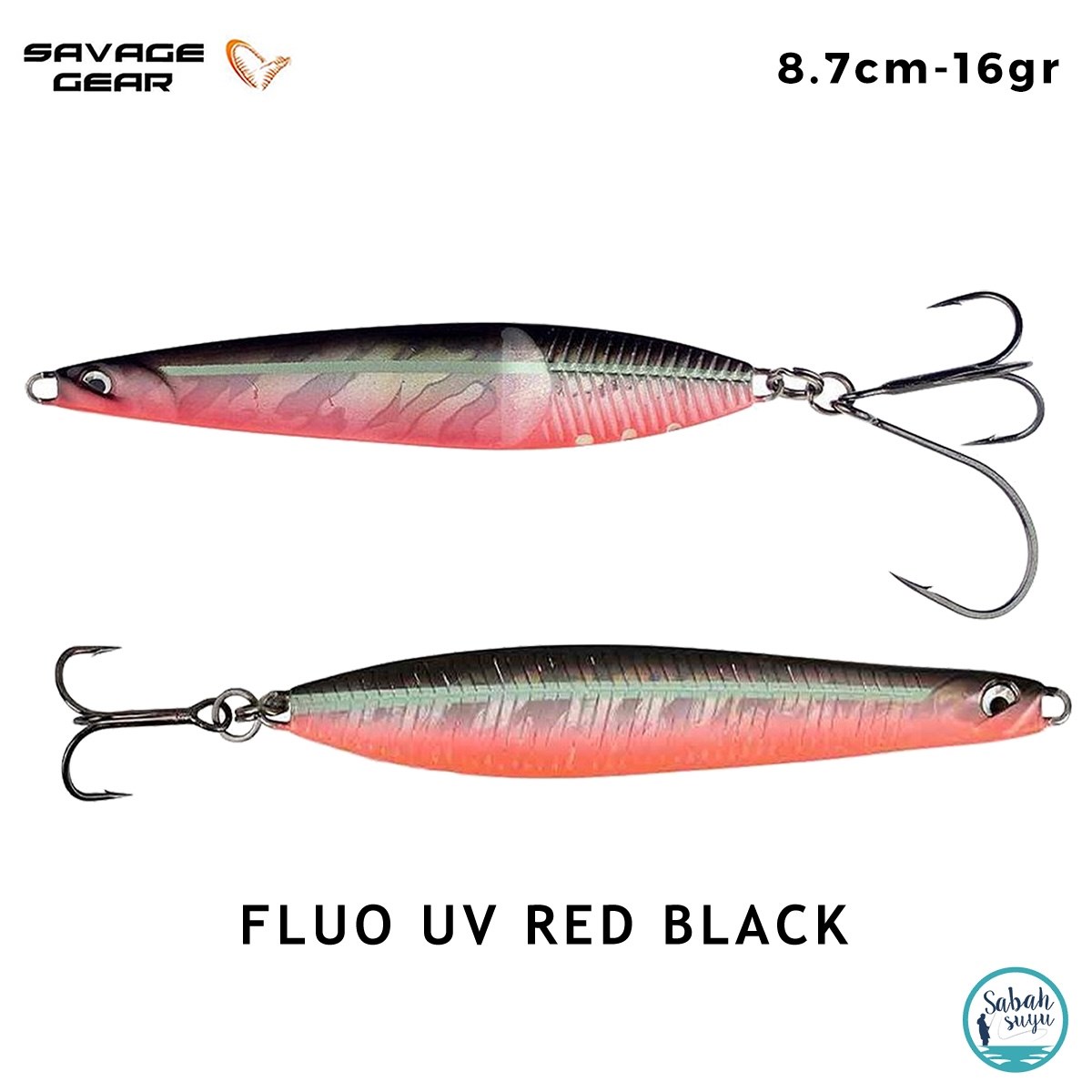 Savage Gear Seeker ISP 87mm 16gr Kaşık Yem Fluo UV Red Black