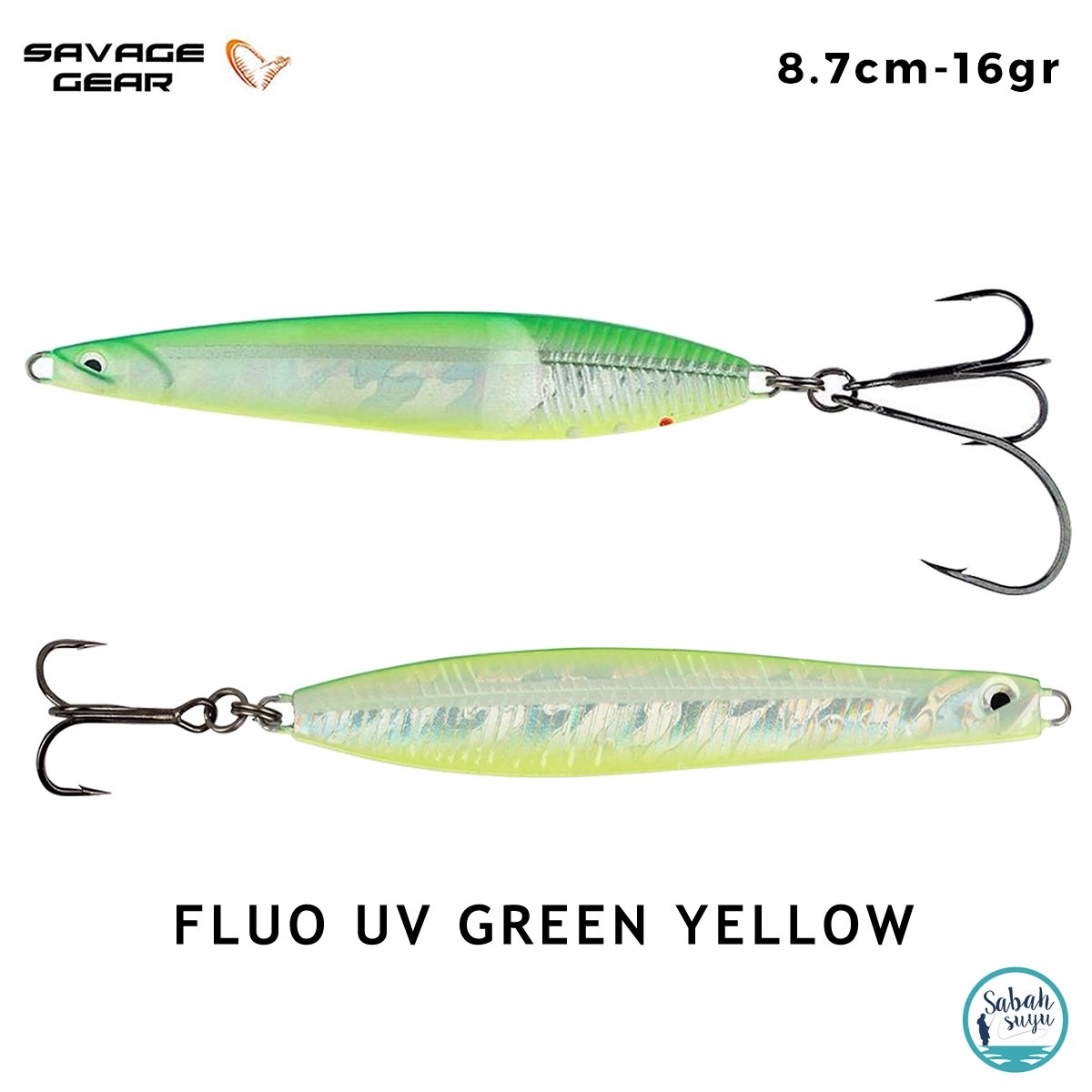 Savage Gear Seeker ISP 87mm 16gr Kaşık Yem Fluo UV Green Yellow