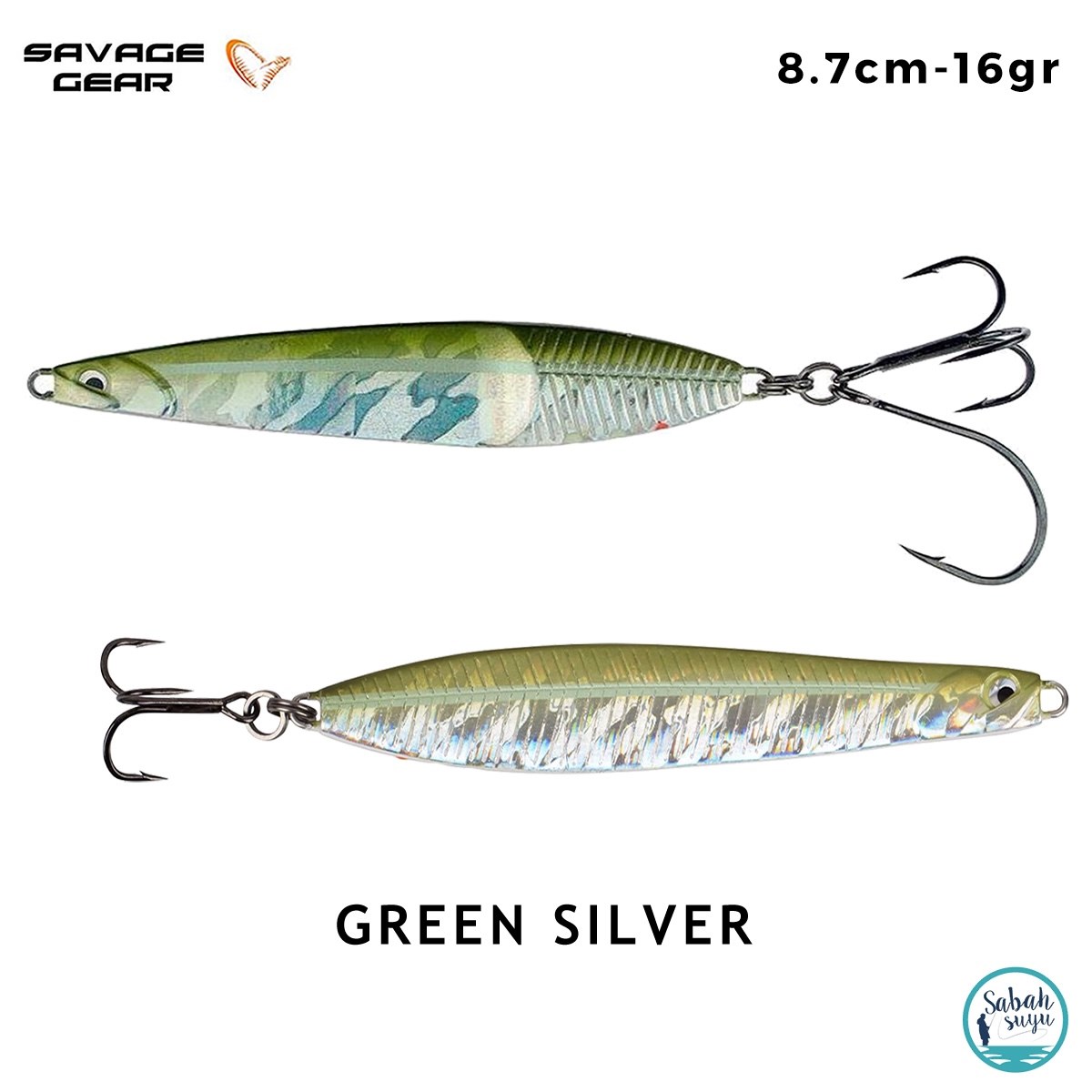Savage Gear Seeker ISP 87mm 16gr Kaşık Yem Green Silver