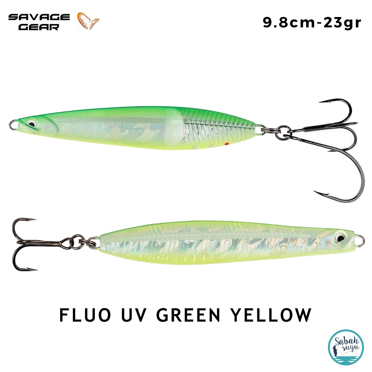 Savage Gear Seeker ISP 98mm 23gr Kaşık Yem Fluo UV Green Yellow