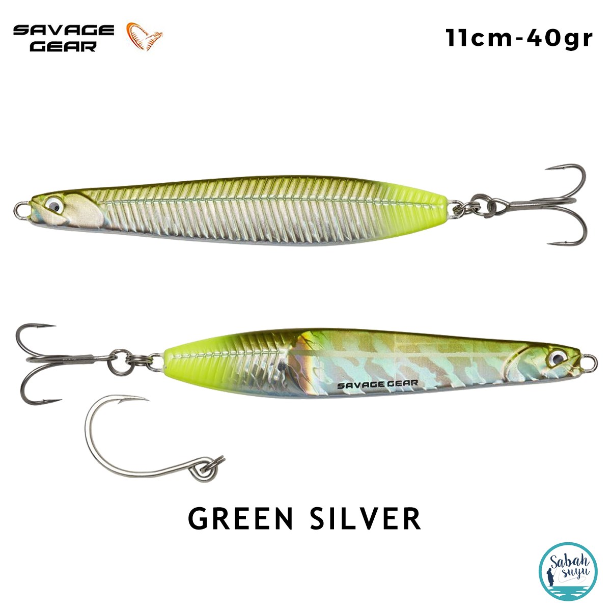 Savage Gear Surf Seeker 11cm 40gr Kaşık Yem Green Silver