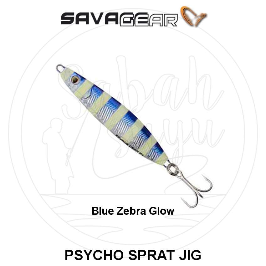 Savagear Psycho Sprat Jig Zebra Serisi 45gr. Blue Zebra Glow
