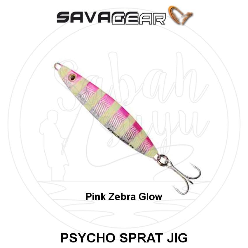 Savagear Psycho Sprat Jig Zebra Serisi 45gr. Pink Zebra Glow