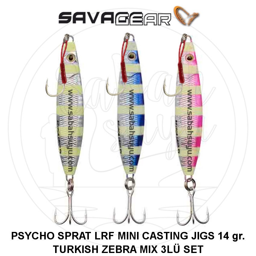 Savagear Psycho Sprat LRF Mini Casting Jigs 14gr Turkish Zebra Mix (3 Adet)