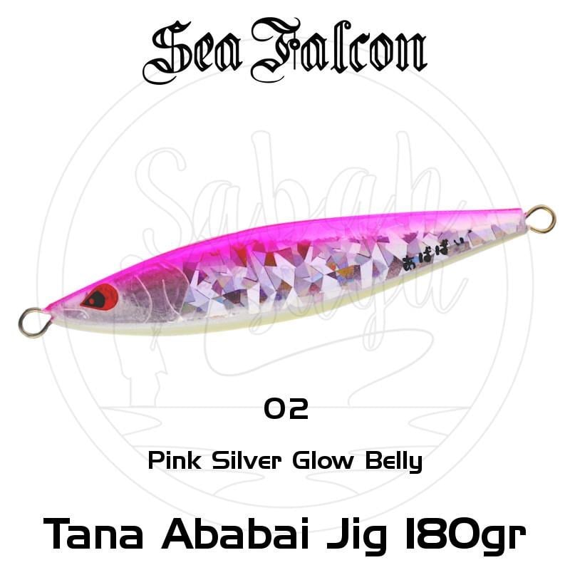 Sea Falcon Ababai Jig 180gr 02 Pink Silver Glow Belly