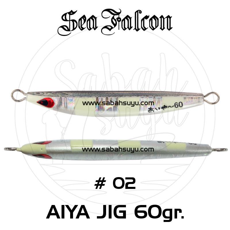 Sea Falcon Aiya Jig 60gr 02 Silver Zebra Glow