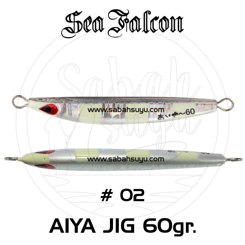 Sea Falcon Aiya Jig 60gr 02 Silver Zebra Glow