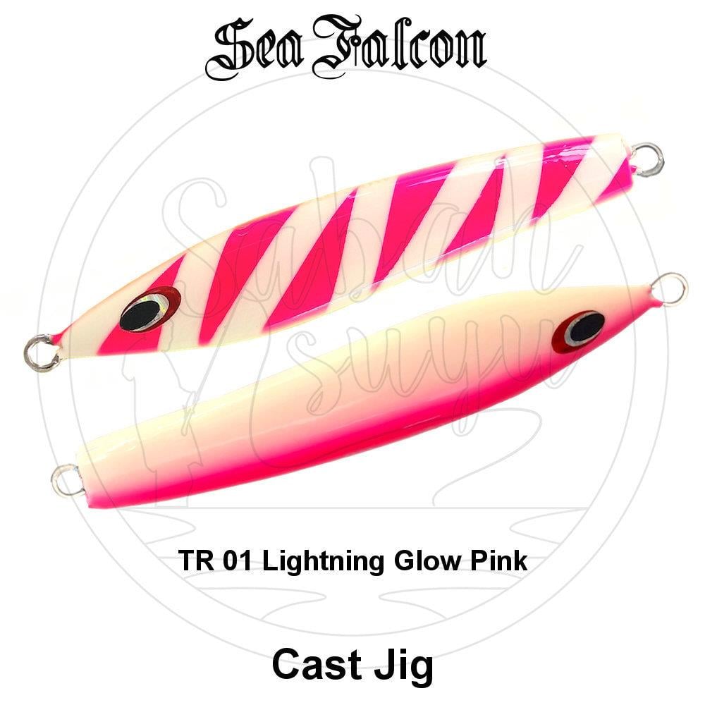 Sea Falcon Cast Jig 40gr TR-01 Lightning Glow Pink