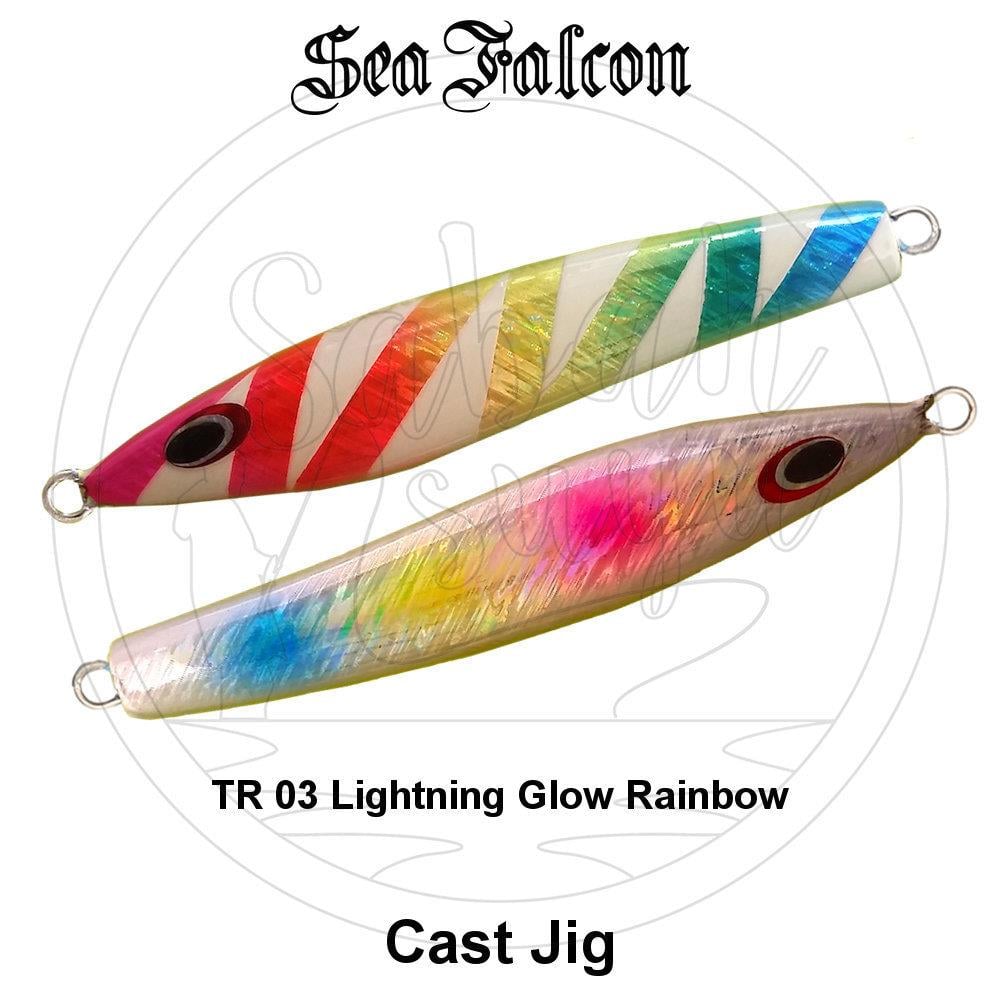 Sea Falcon Cast Jig 60gr TR-03 Lightning Glow Rainbow