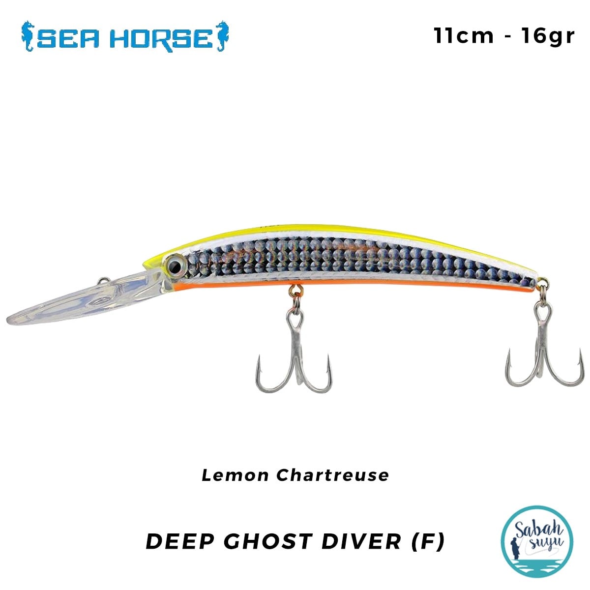 Sea Horse Deep Ghost Diver (F) 11cm 16gr Lemon Chartreuse