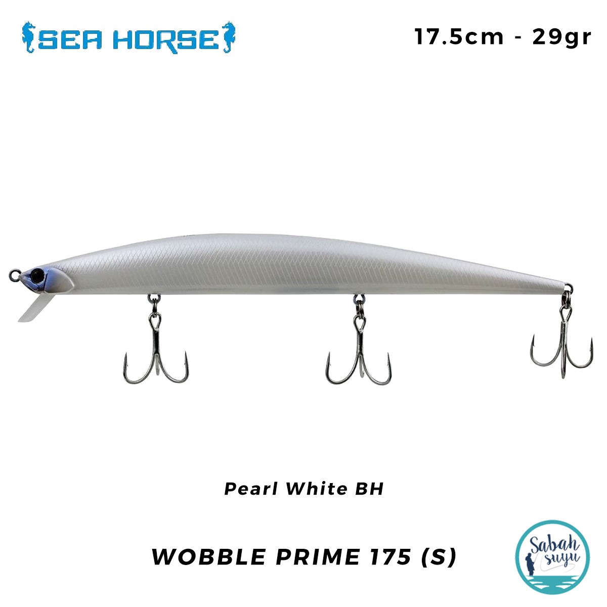 Sea Horse Wobble Prime 175 (S) 17.5cm 29gr Pearl White BH