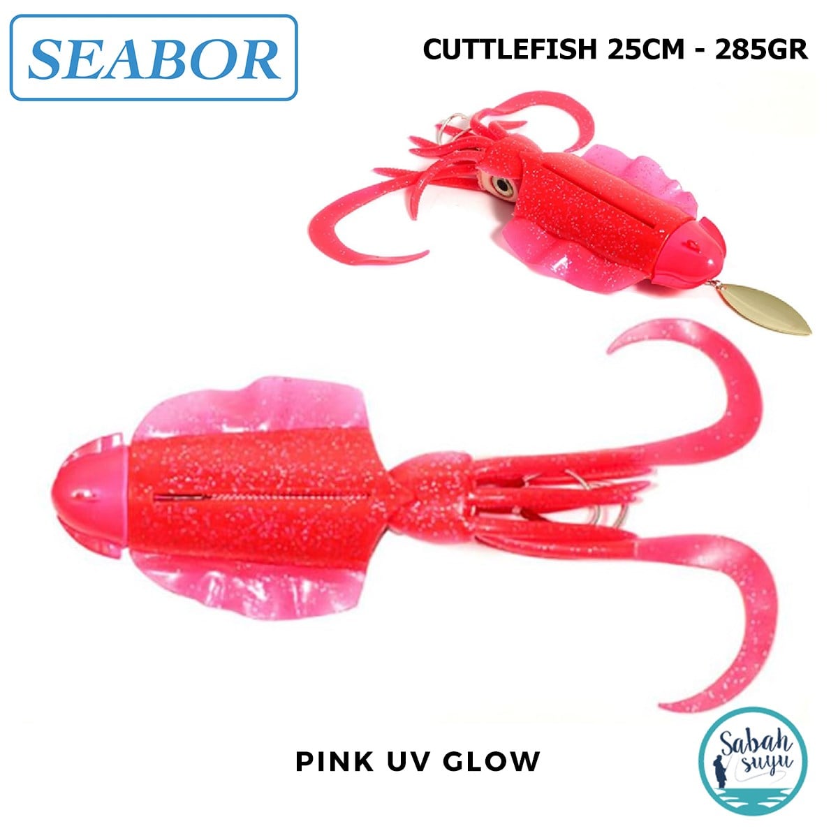Seabor Cuttlefish Silikon Kalamar 285gr Pink UV Glow
