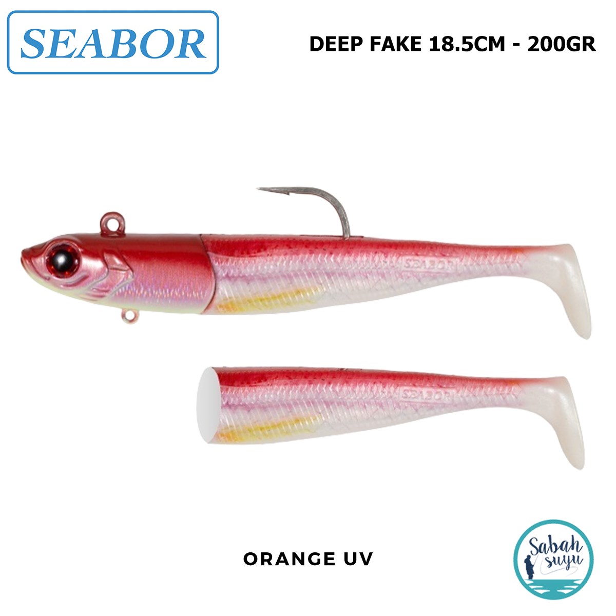Seabor Deep Fake Silikon Balık 200gr 18.5cm Combo (2+1) Orange UV