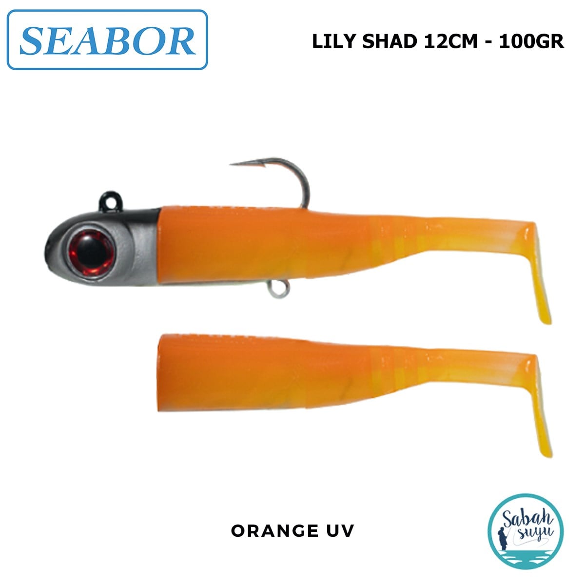 Seabor Lily Shad Silikon Balık 100gr 12cm Combo (2+1) Orange UV