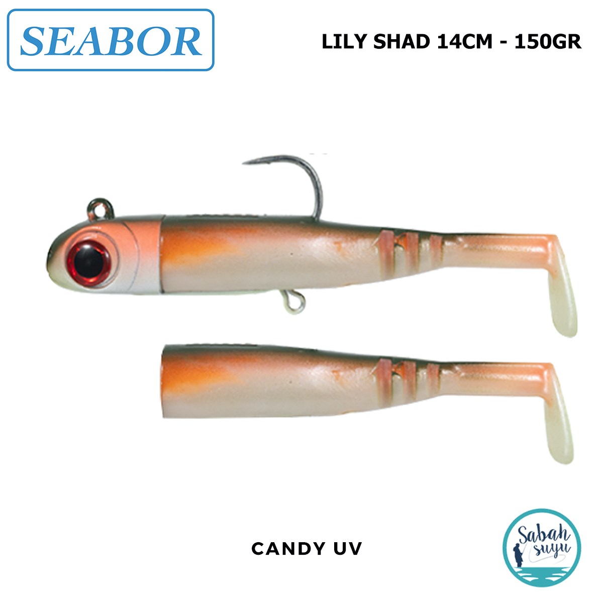 Seabor Lily Shad Silikon Balık 150gr 14cm Combo (2+1) Candy UV