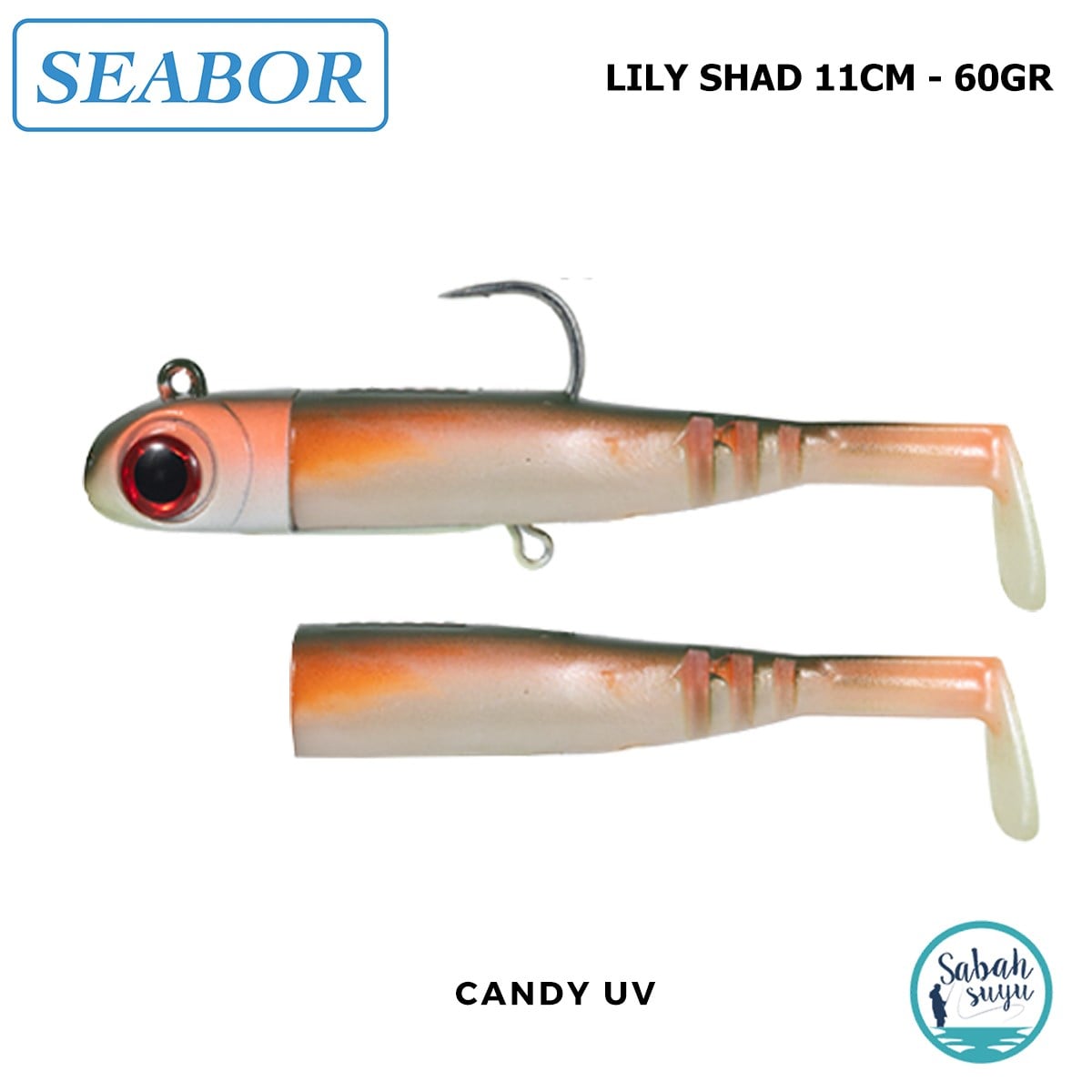 Seabor Lily Shad Silikon Balık 60gr 11cm Combo (2+1) Candy UV