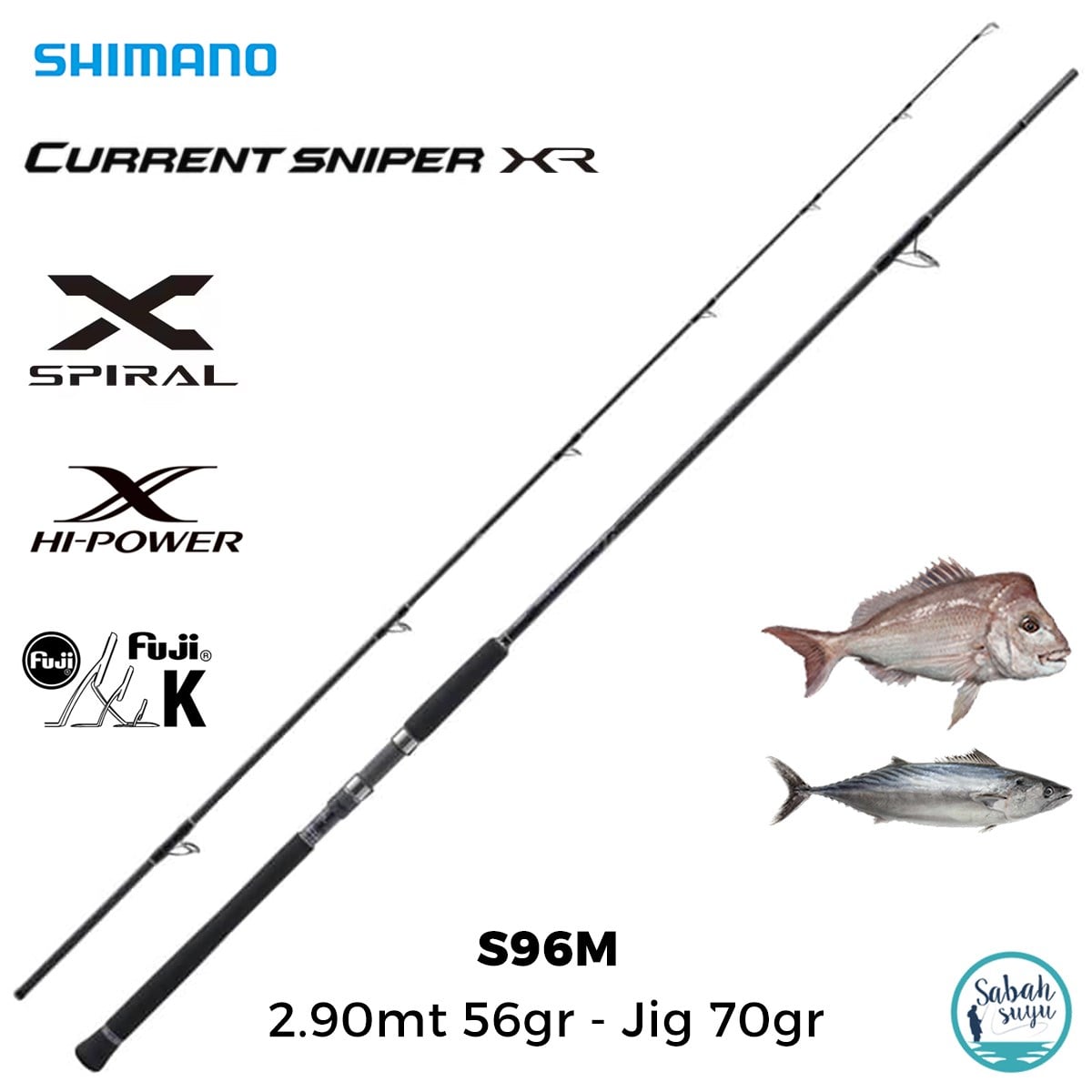 Shimano Currentsniper XR S96M 2.90mt 56gr - Jig 70gr (2P) Shore Jigging Kamış