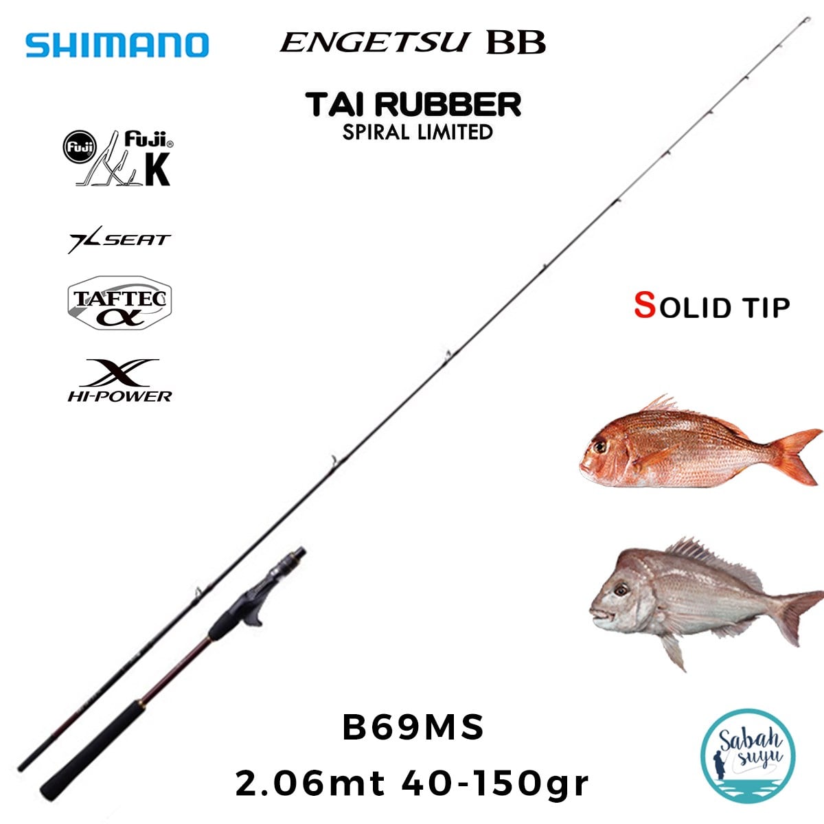 Shimano Engetsu BB B69MS 2.06mt 40-150gr (S2P) Tetikli Tai Rubber Kamış