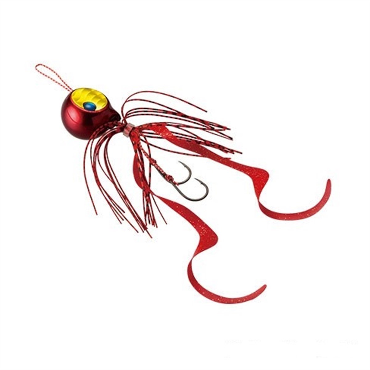 Shimano Engetsu Tiger Baku Baku Tai Rubber Jig 120gr 62T Red Curly